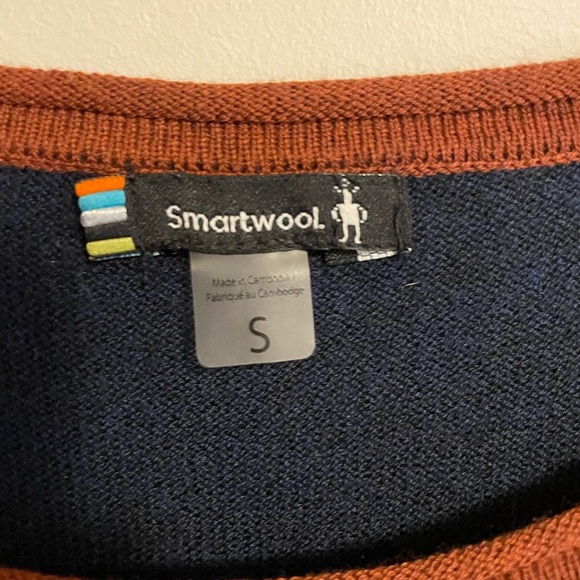#80- SMARTWOOL- Shadow Pine Colorblock Crew Sweater - Women's - Picture 3 of 4